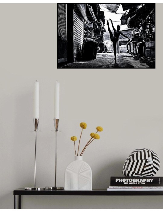 Ballerina On Bluish Wardrobe Poster
